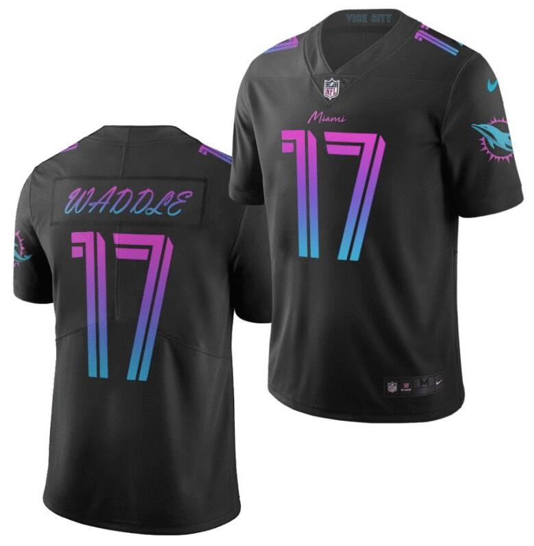 Men's Miami Dolphins Active Player Custom Black 2021 Draft City Edition Stitched Football Jersey